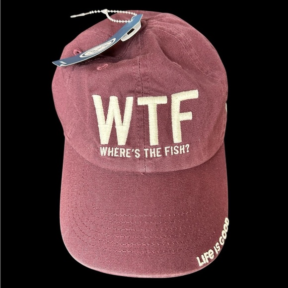 Life is Good WTF Where’s The Fish Adult Adjustable Chill Cap Hat - Picture 2 of 11